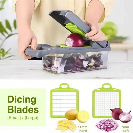Manual Stainless Steel Food Chopper – Onion, Vegetable & Herb Cutter