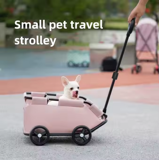 Pet stroller wagon side view