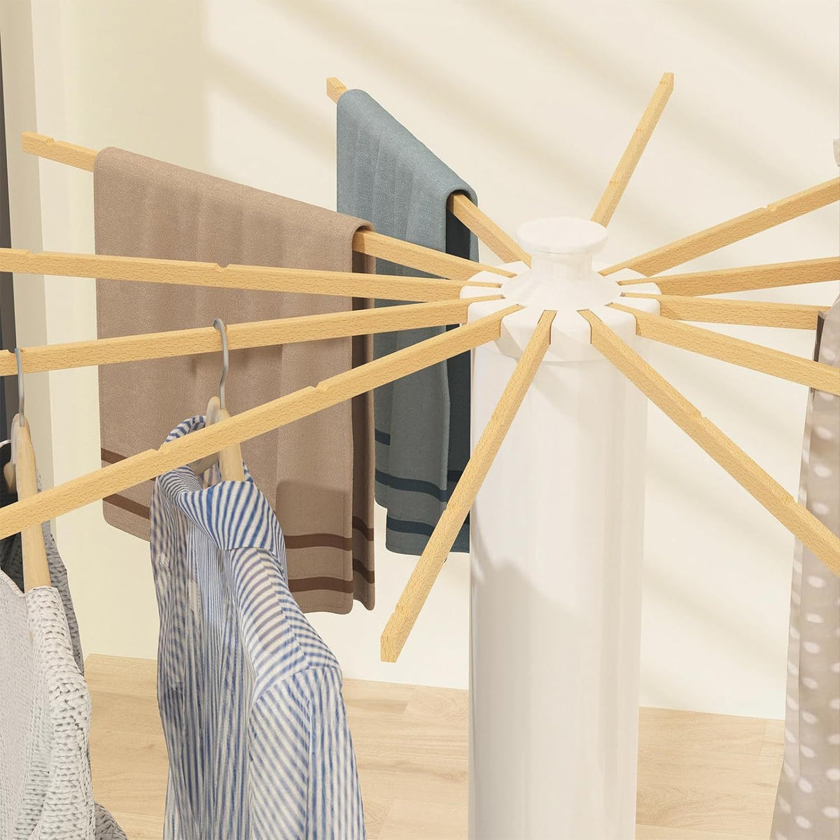 16-arm portable laundry drying rack