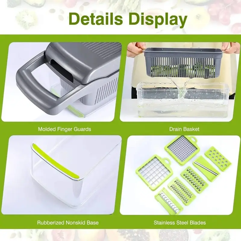 Manual Stainless Steel Food Chopper – Onion, Vegetable & Herb Cutter