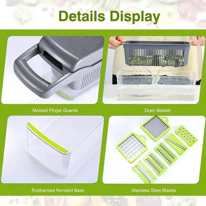 Manual Stainless Steel Food Chopper – Onion, Vegetable & Herb Cutter