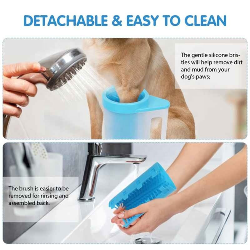 Silicone dog paw washer inner cleaning liner