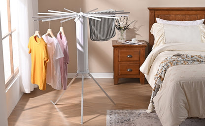 Space-saving laundry drying rack