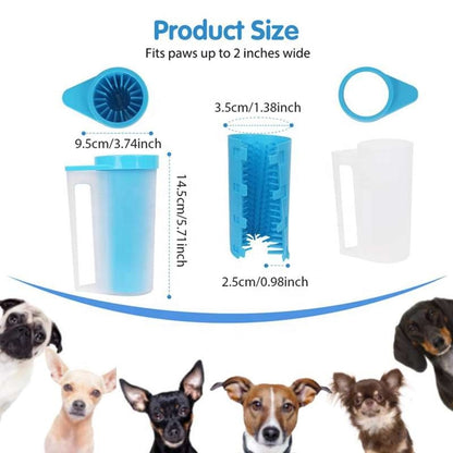 Portable pet paw cleaning cup