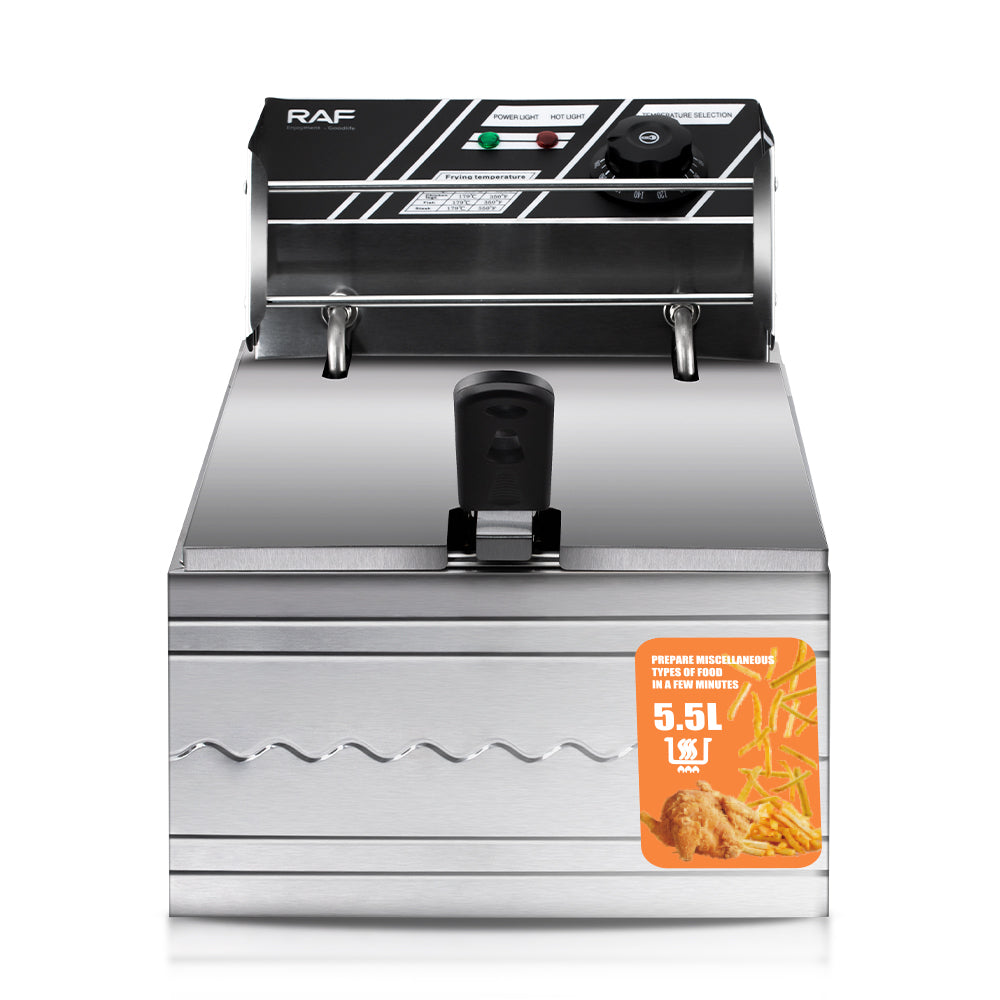 RAF R.5220 Electric Deep Fryer – 5.5L Stainless Steel, 2500W