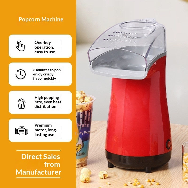 Hot Air Electric Popcorn Maker – 1100W–1200W Oil-Free Popcorn Machine