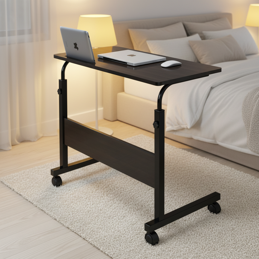 Mobile C-shaped laptop desk