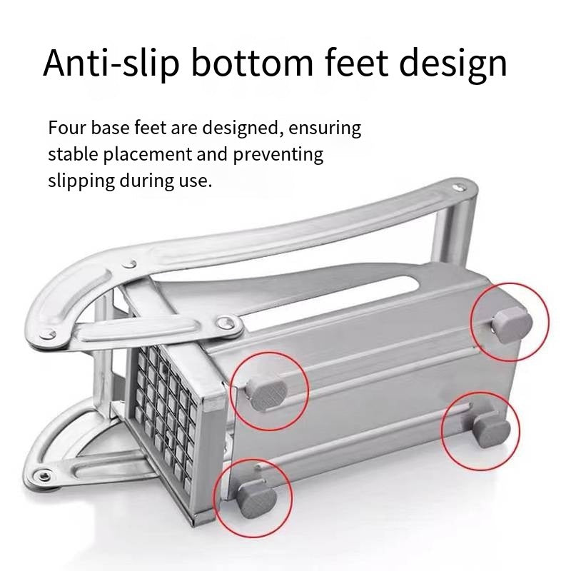 Stainless Steel Manual French Fry Cutter & Potato Chipper – Heavy-Duty Lever Press