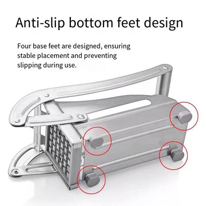 Stainless Steel Manual French Fry Cutter & Potato Chipper – Heavy-Duty Lever Press