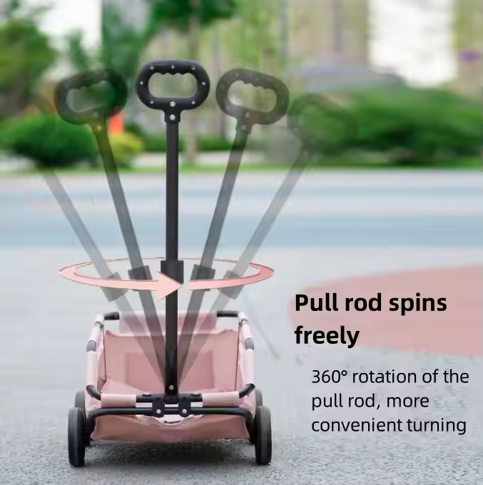 Folding pet wagon carrier
