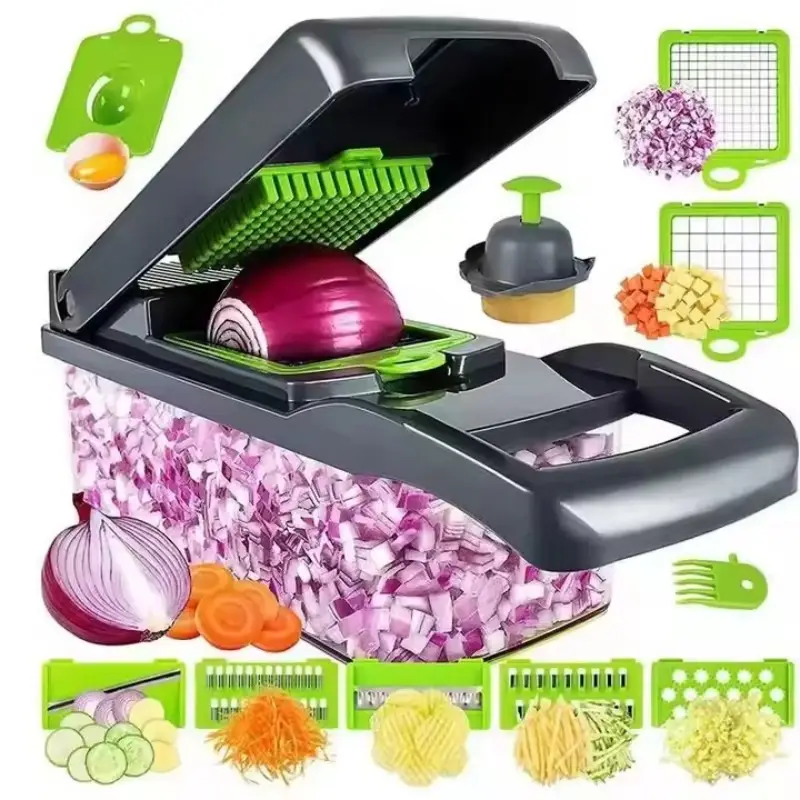 Manual Stainless Steel Food Chopper – Onion, Vegetable & Herb Cutter