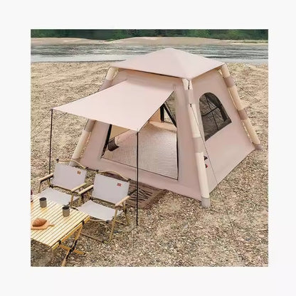 Portable inflatable camping tent