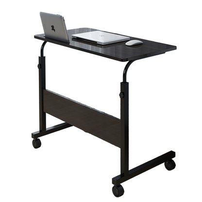 Mobile height-adjustable laptop desk with wheels