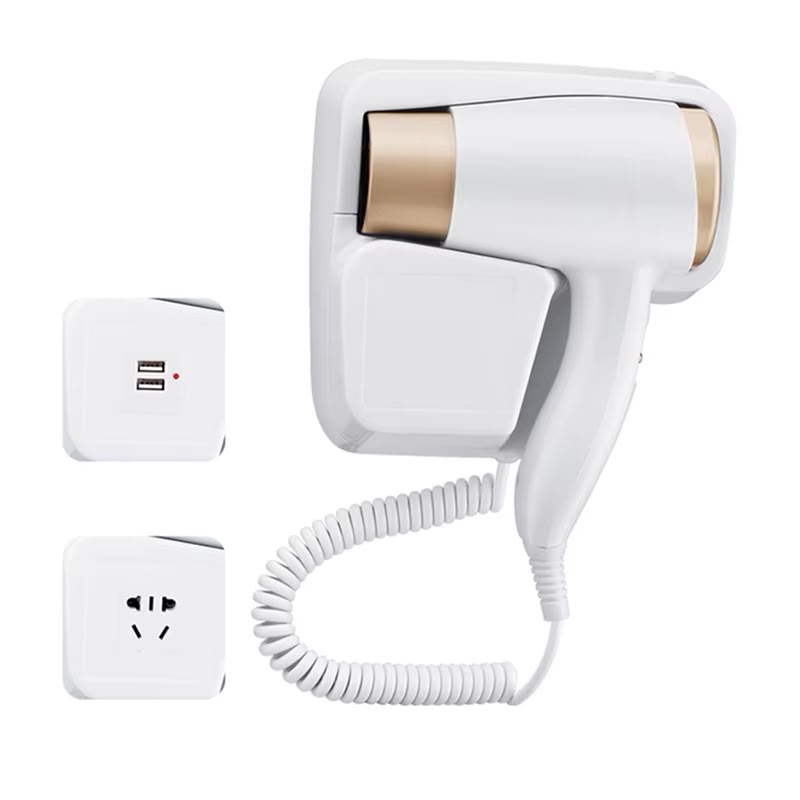 Premium Wall-Mounted Hospitality Hair Dryer System
